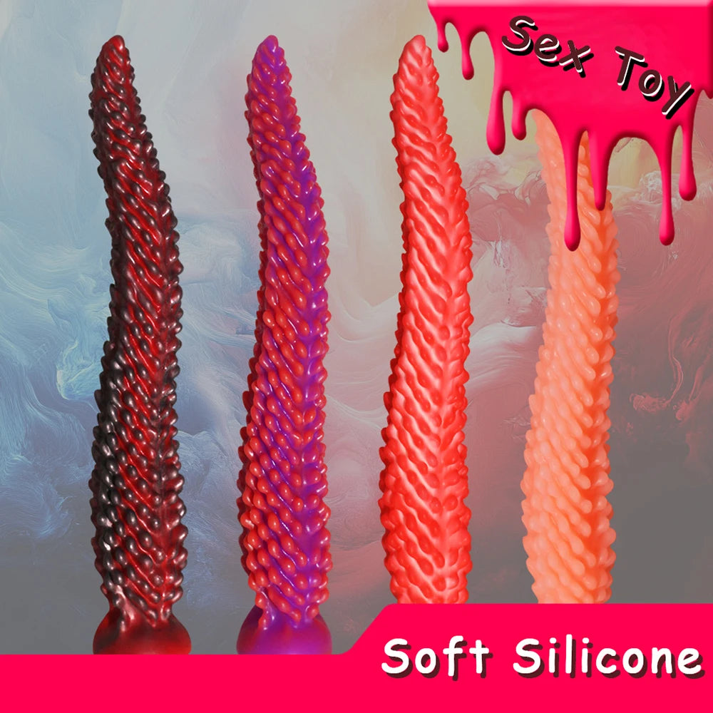 Monster Tentacle Silicone Dildo,Anal Dildo Anal Toys with Strong Suction Cup,Long Butt Plug for G Spot & Prostate Massager,Adult