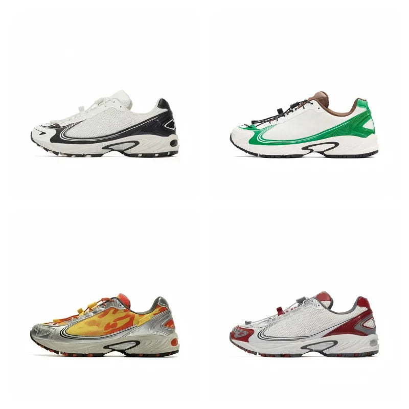 Men's Women's Light-Weight Road Running Sneakers Low-Top Jogger Athletic Shoes EVA Insole Platform Stretch Fabric Running Shoes