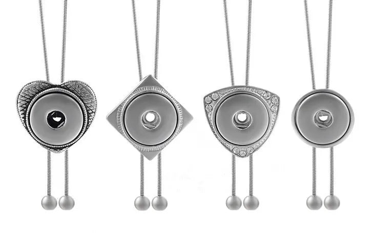 NEW Metal Adjustable Necklace 70CM Charm beauty round button fit DIY 18MM snap buttons jewlery wholesale DJ0075