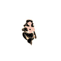 Mermaid pins sexy women pins and brooches cosplay Pin Curls beauty Enamel Badge lapel pin for dress party gift lady black Flake
