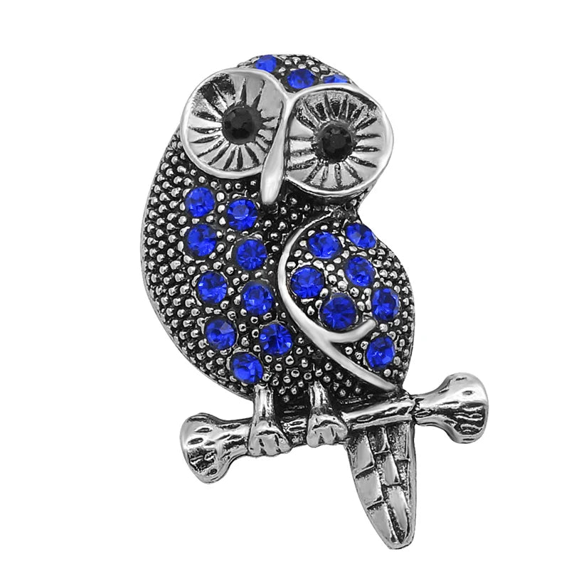 New Beauty Rhinestone Lovely animals Owl dog panda Swan Fish ladybug 18MM snap buttons fit snap bracelet jewelry wholesale
