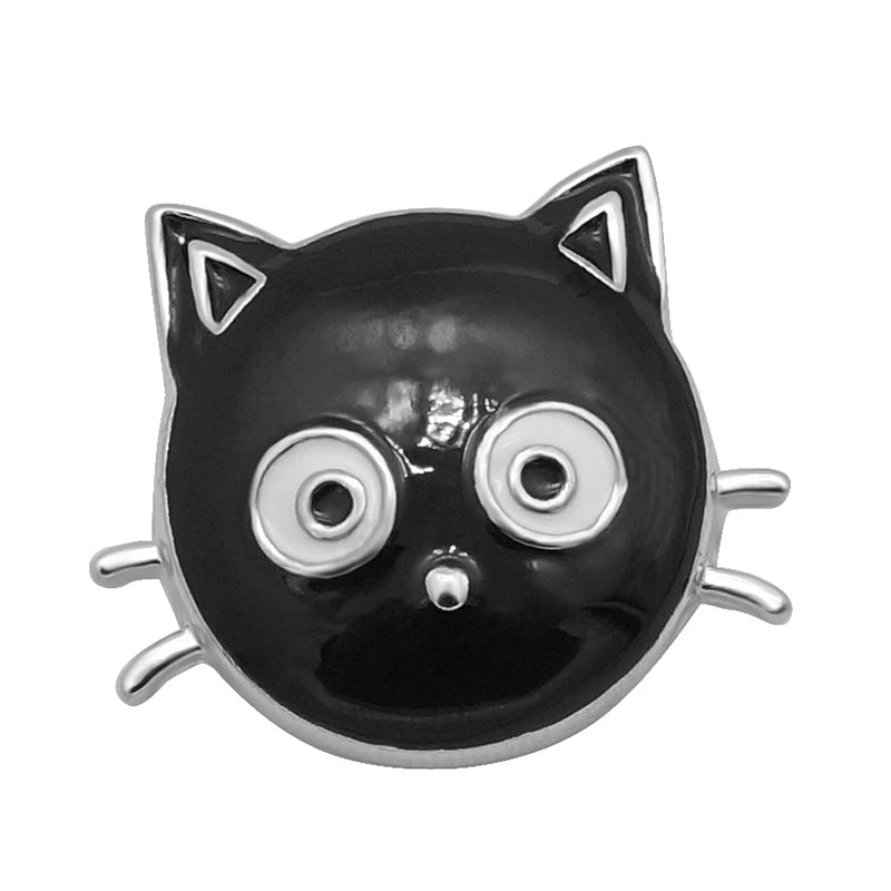New Beauty Rhinestone Lovely animals Owl dog panda Swan Fish ladybug 18MM snap buttons fit snap bracelet jewelry wholesale