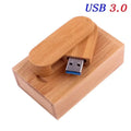 JASTER USB 3.0 Rotatable Wooden Flash Pendrive Memory Stick Pen Drive 4GB 8GB 16GB 32GB 64GB 128GB Creativo Free Custom Logo