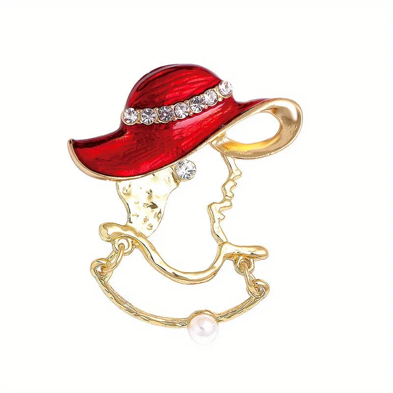 Exquisite Beauty Enamel Brooch Badges For Women Elegant Creaive Crystal Pins