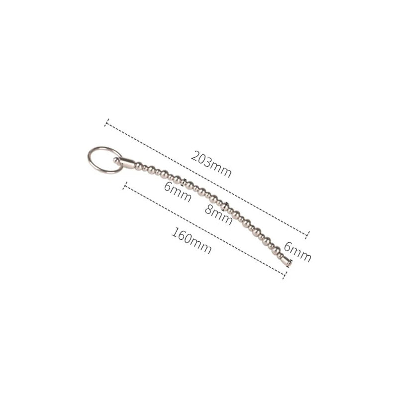 Runyu Horse Eye Stick Masturator Stainless Steel Urethral Pulling Beads Sm Urethral Catheter Metal Penis Plug Adult Stimulator