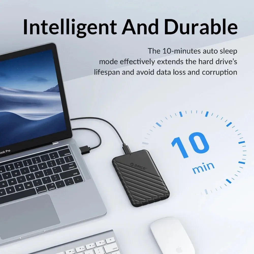 ORICO  2.5" External Storage HDD Case MicroB USB3.0 to SATA 5Gbps HDD SSD Hard Drive Enclosure Support UASP for PC Laptop