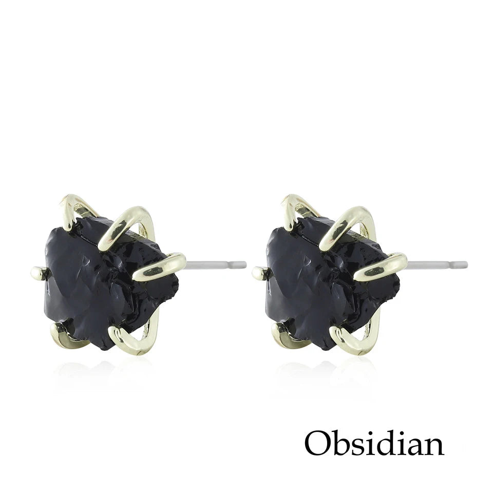 Natural Stone Stud Earrings: Earthy Elegance Handcrafted Beauty Versatile Style Perfect Accessory for Any Occasion
