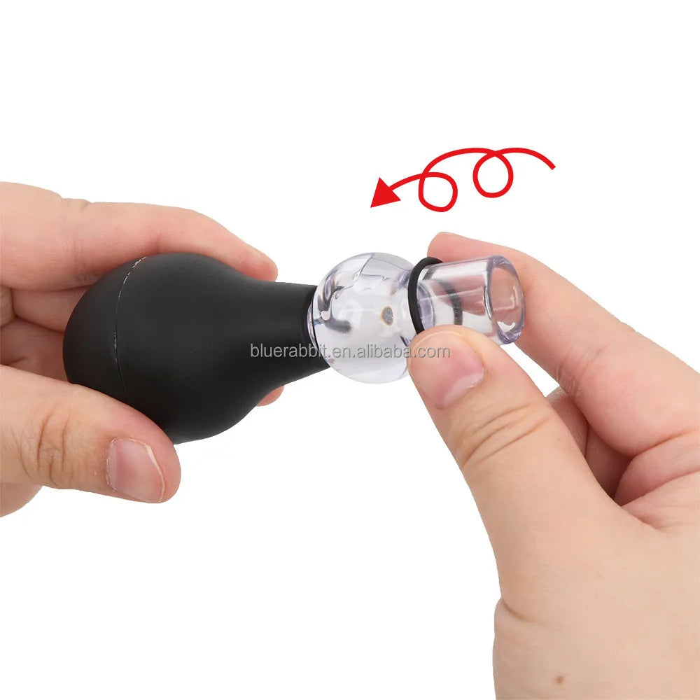 Nipple Sucker Wholesale Male Nipple Breast Pump Enlargement Vacuum Pump with 8 Rings
