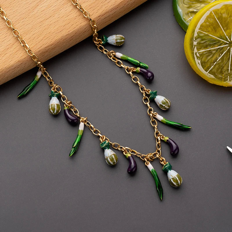 wealthyBoo Boemian Enamel Marine Life Charm Articulate Fish Pendant Necklace Chic Mermaid Conch Choker Ocean Beauty Accessories
