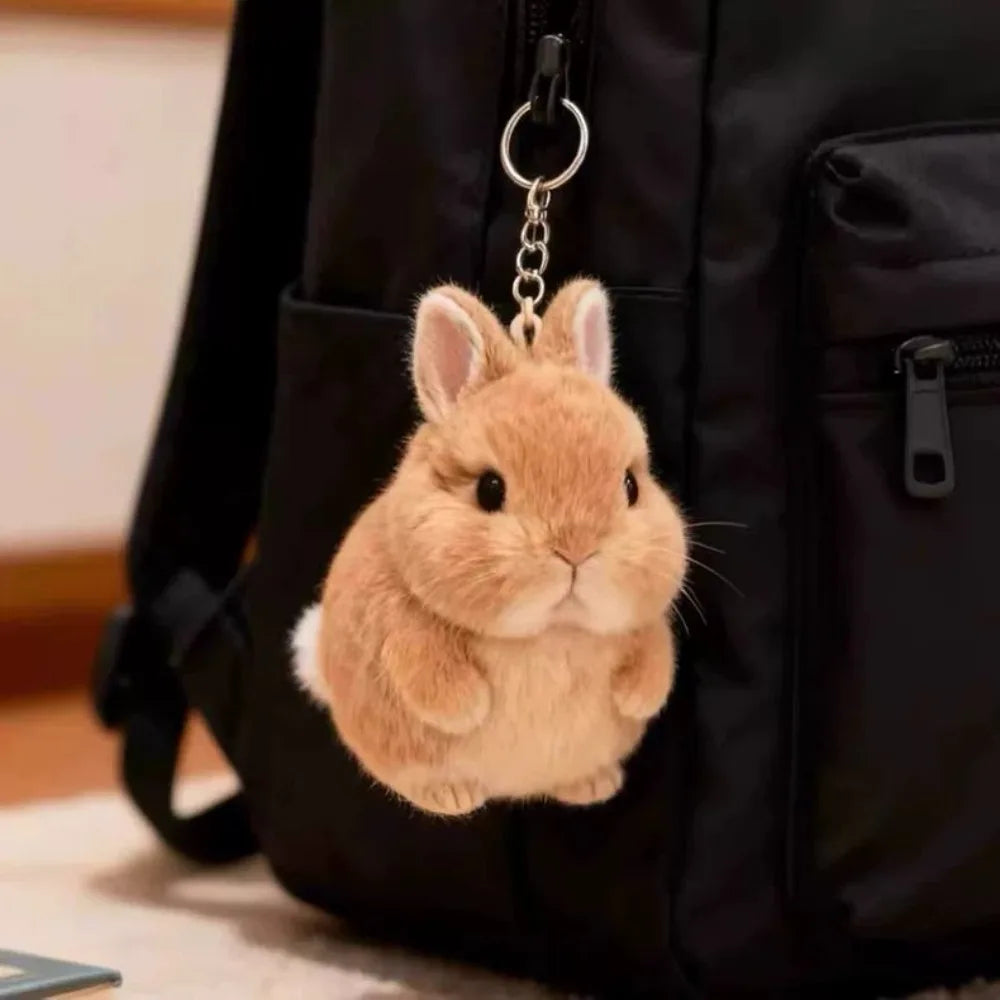 New Plush Rabbit Doll High Beauty Keychain Pendant Cartoon Bag Hanger Doll Grabbing Machine Gift Cute Backpack Jewelry Accessory