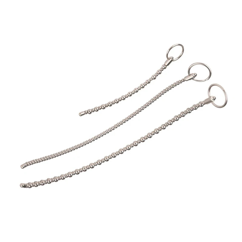 Runyu Horse Eye Stick Masturator Stainless Steel Urethral Pulling Beads Sm Urethral Catheter Metal Penis Plug Adult Stimulator