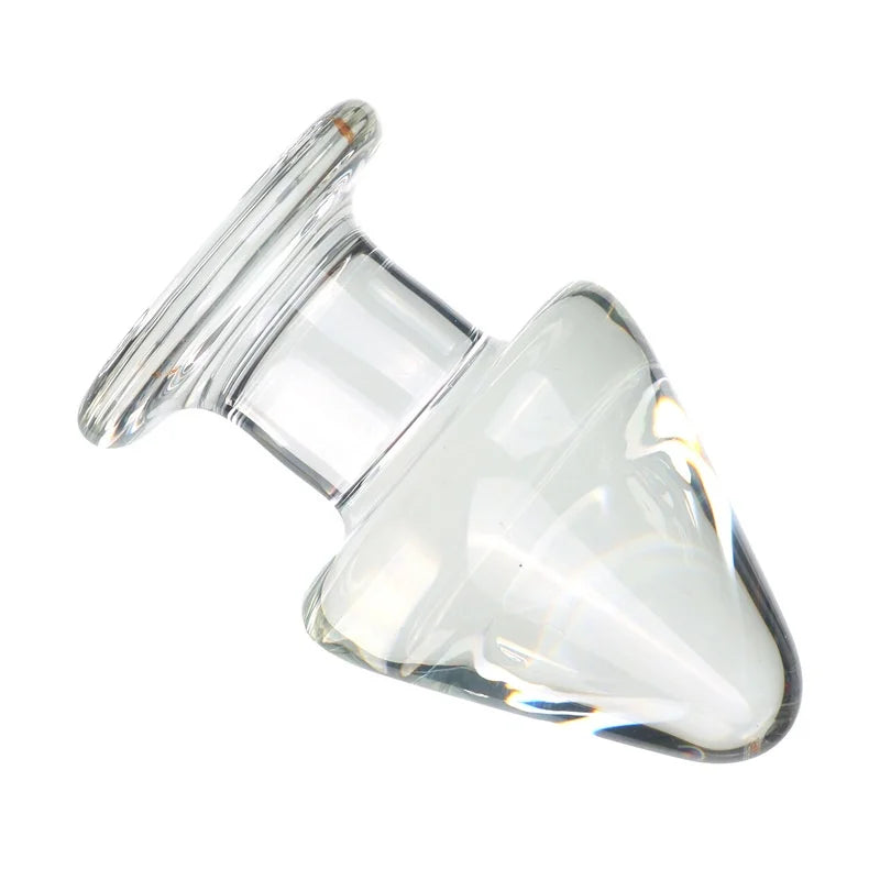 5cm Diameter Transparent Glass Large Anal Plug, New 18+Adult Sexual Product Pleasure Masturbation Massager, Prostate Stimulation