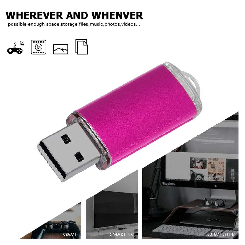 USB Flash Drives 64GB 32GB TYPE-C Metal 16GB USB 2.0 8GB Black 4GB Memory Stick U disk Pendrive for Business Gift