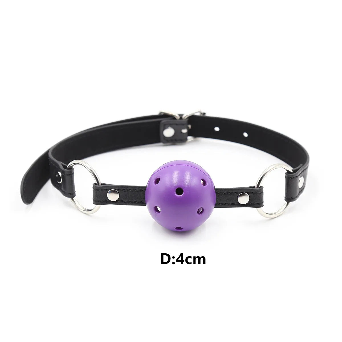 Adult Toys of Hard Ball Gag Mouth Gag 3 Breathing Holes Ball Plug for SM Game