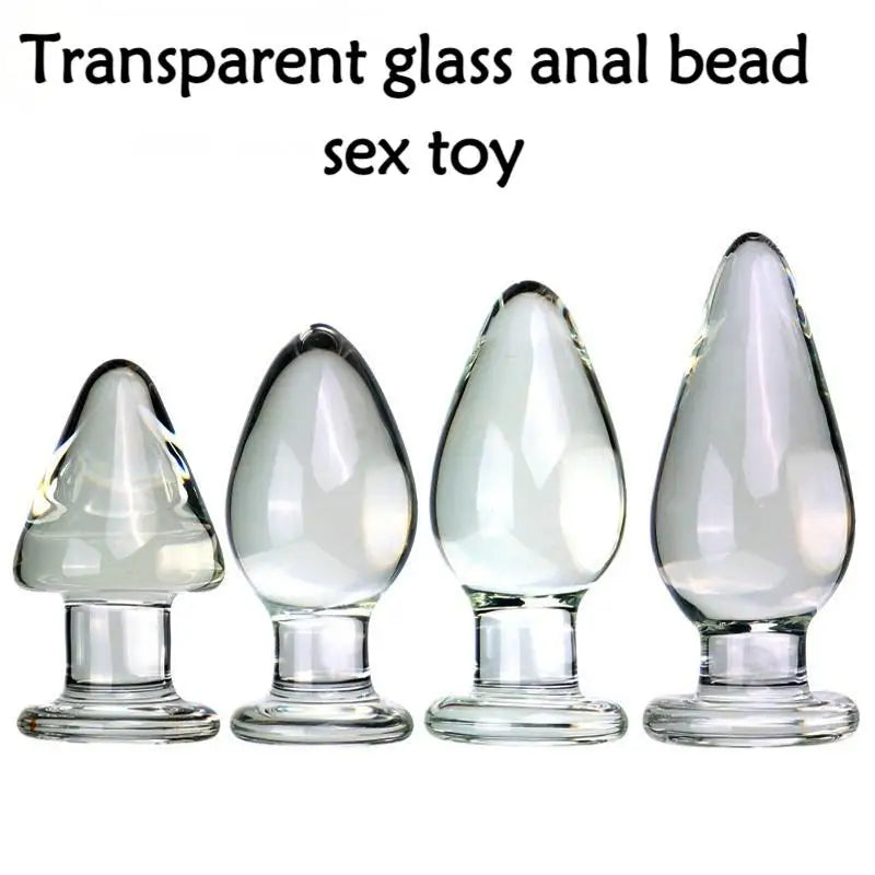 5cm Diameter Transparent Glass Large Anal Plug, New 18+Adult Sexual Product Pleasure Masturbation Massager, Prostate Stimulation