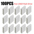 100PCS/lot Metal Pen Drive 64GB 32GB 16GB USB Flash Drive 8GB 4GB U Disk 2GB 1GB 128M 256M 512M Key Usb Stick Free Custom Logo u