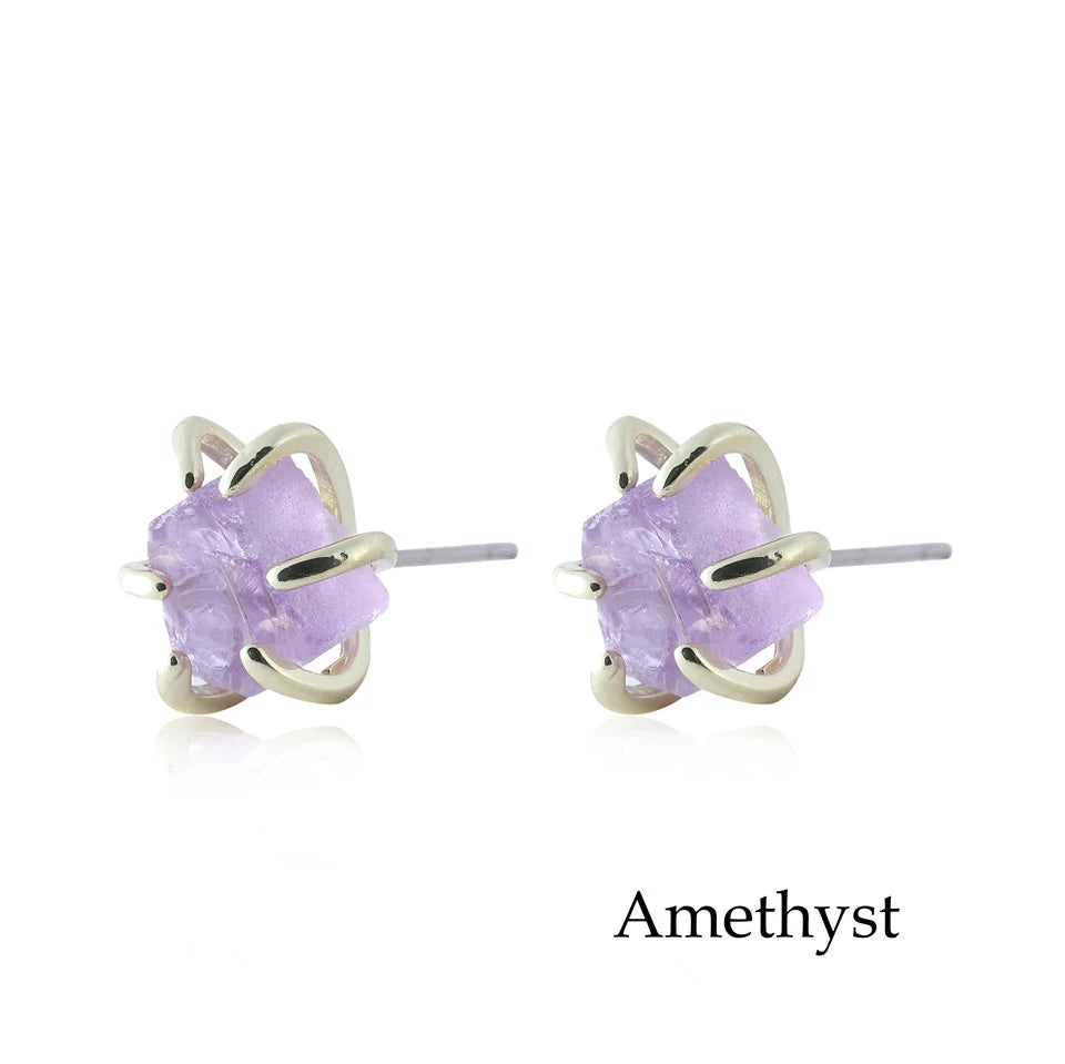 Natural Stone Stud Earrings: Earthy Elegance Handcrafted Beauty Versatile Style Perfect Accessory for Any Occasion