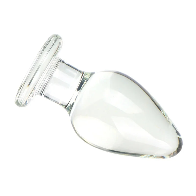 5cm Diameter Transparent Glass Large Anal Plug, New 18+Adult Sexual Product Pleasure Masturbation Massager, Prostate Stimulation