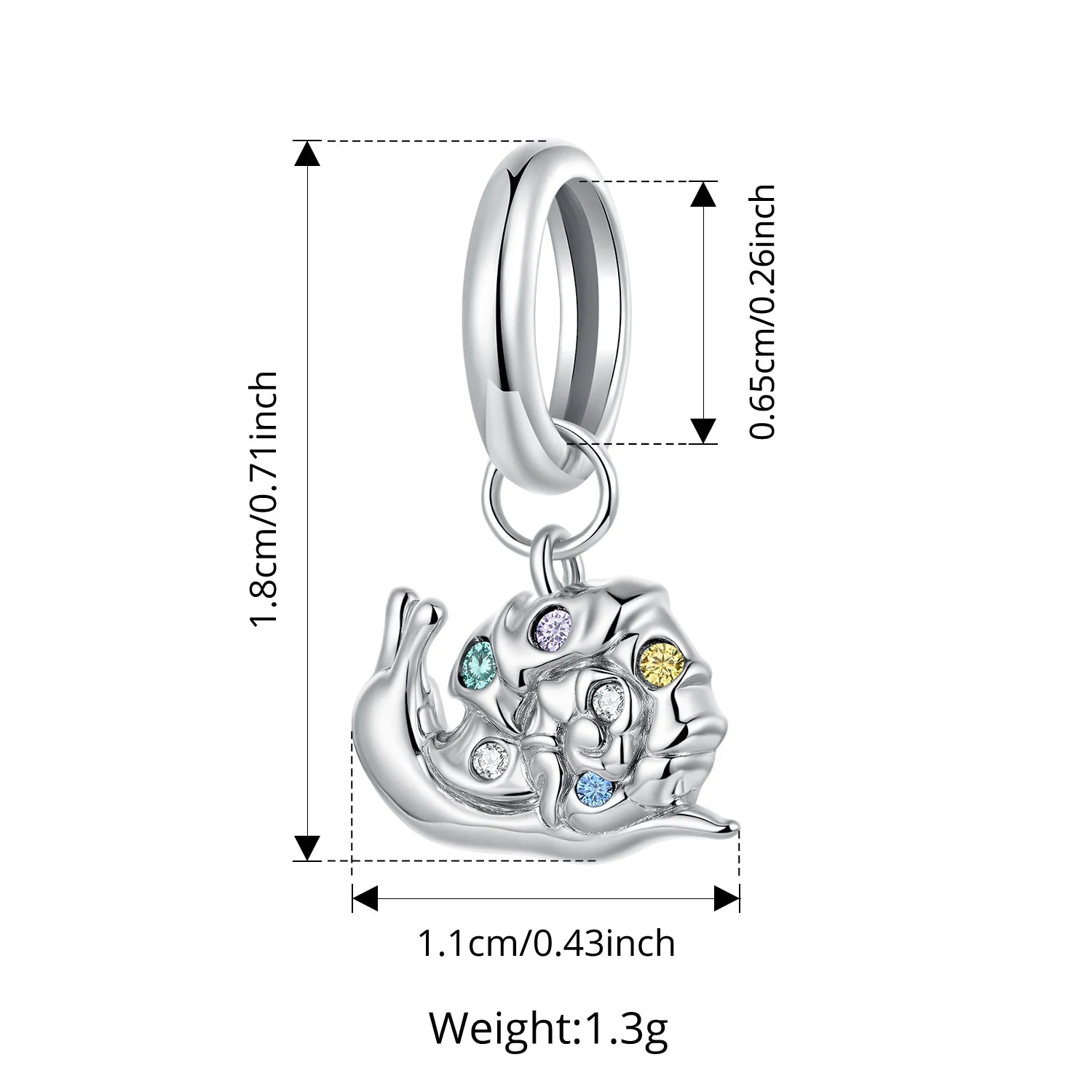 WOSTU 925 Sterling Silver Peony Pendant Frangipani Orchid Snail Charm Beauty Flower for Women Bracelet DIY Fine Jewelry Gift