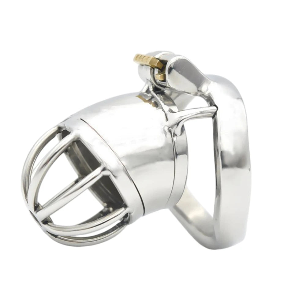 Happygo Stainless Steel Stealth Lock Male Chastity Device,Cock Cage,Penis Lock,Cock Ring,Chastity Belt A277
