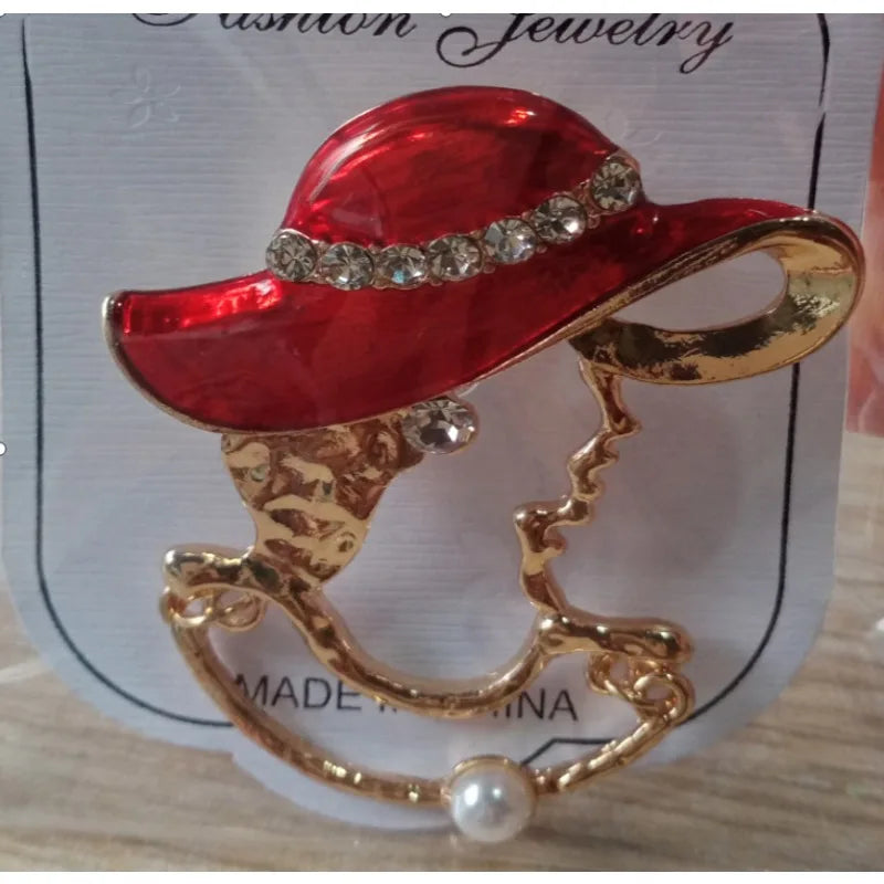Exquisite Beauty Enamel Brooch Badges For Women Elegant Creaive Crystal Pins