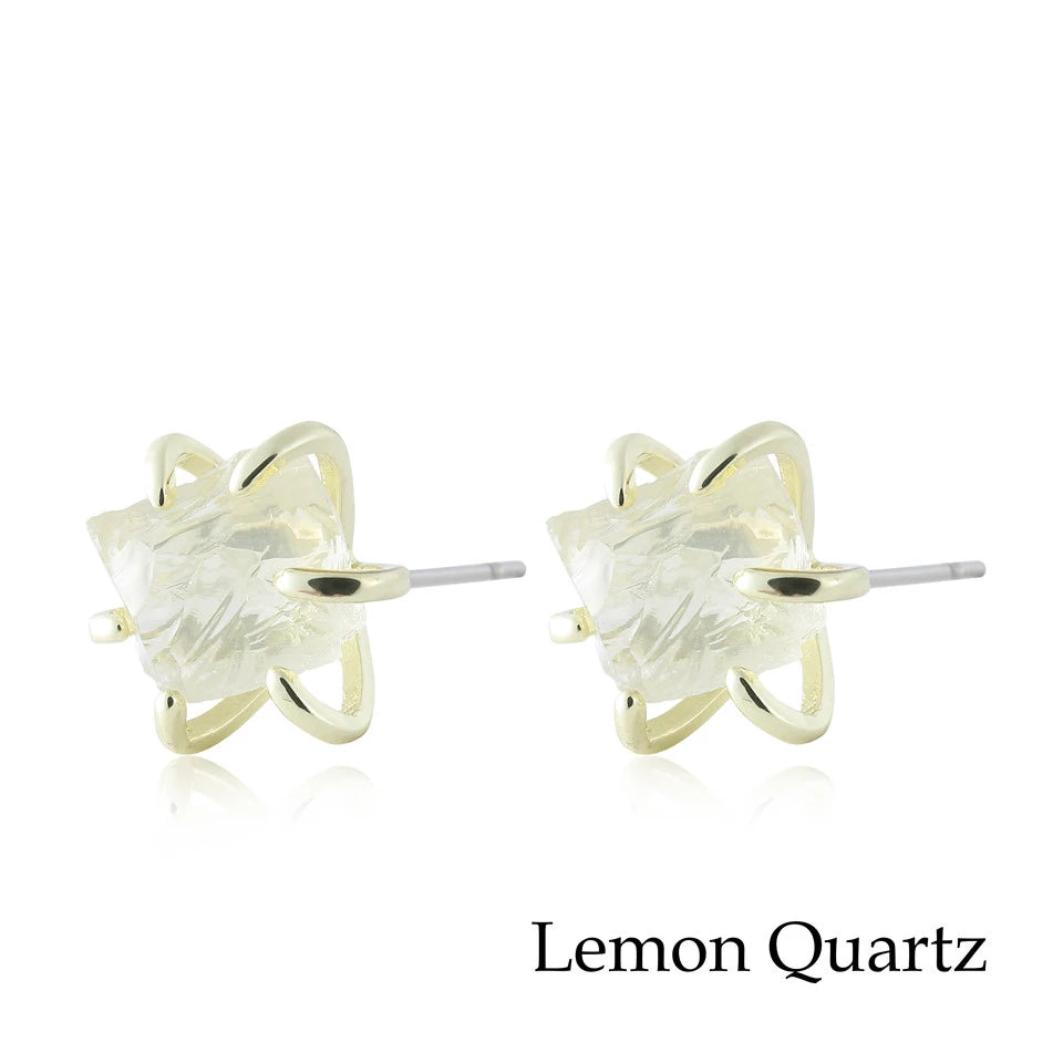 Natural Stone Stud Earrings: Earthy Elegance Handcrafted Beauty Versatile Style Perfect Accessory for Any Occasion