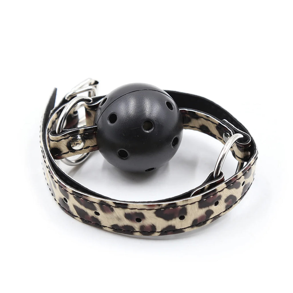 Adult Toys of Hard Ball Gag Mouth Gag 3 Breathing Holes Ball Plug for SM Game
