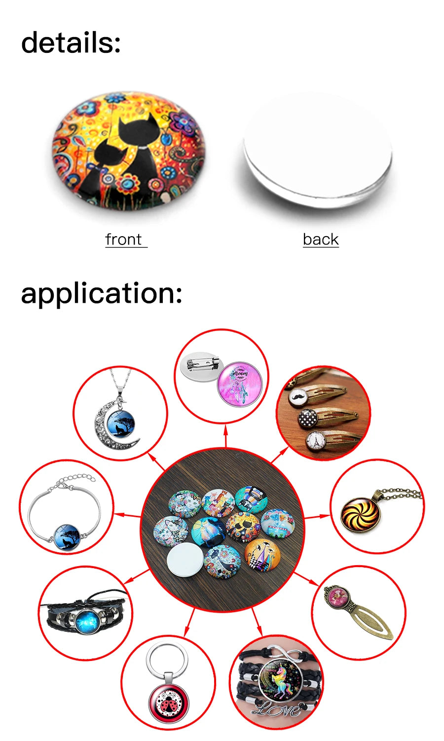 Beauty Fashion Patterns Flowers Bohemian 10pcs 12mm/18mm/20mm/25mm Round Photo glass cabochon demo flat back Making findings