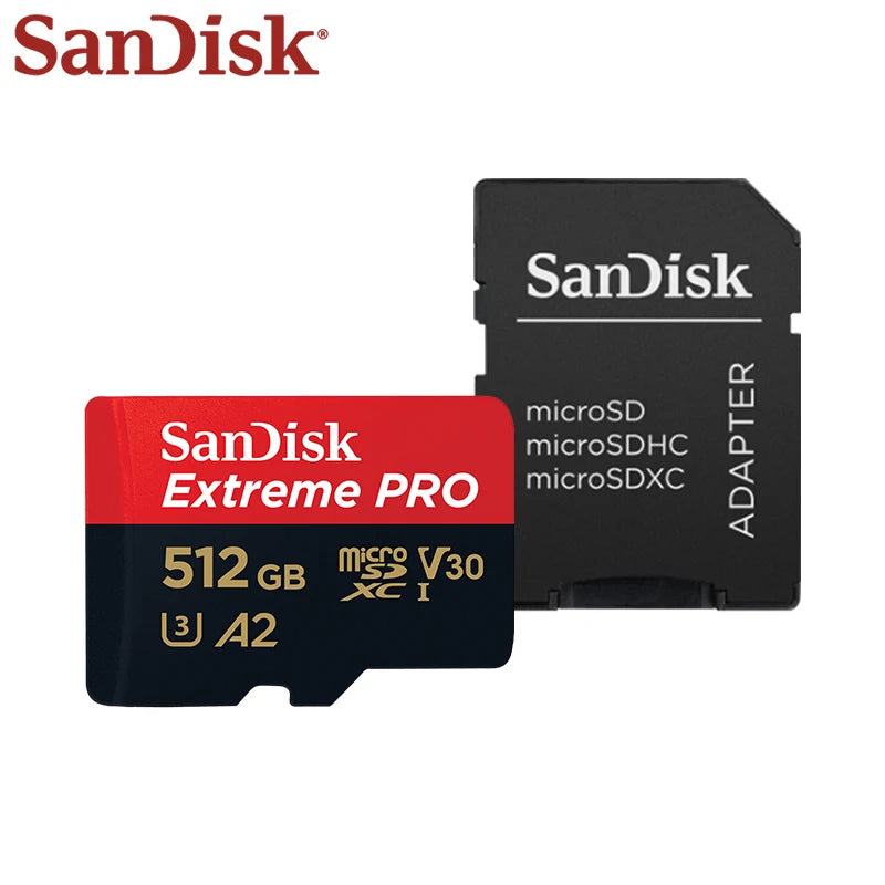 High Speed SanDisk Microsd Memory Card U3 C10 A2 V30 4K Extreme Pro Micro SD Card Up to 200Mb/s Flash TF Card for Phone Camera