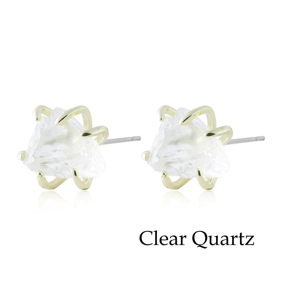 Natural Stone Stud Earrings: Earthy Elegance Handcrafted Beauty Versatile Style Perfect Accessory for Any Occasion