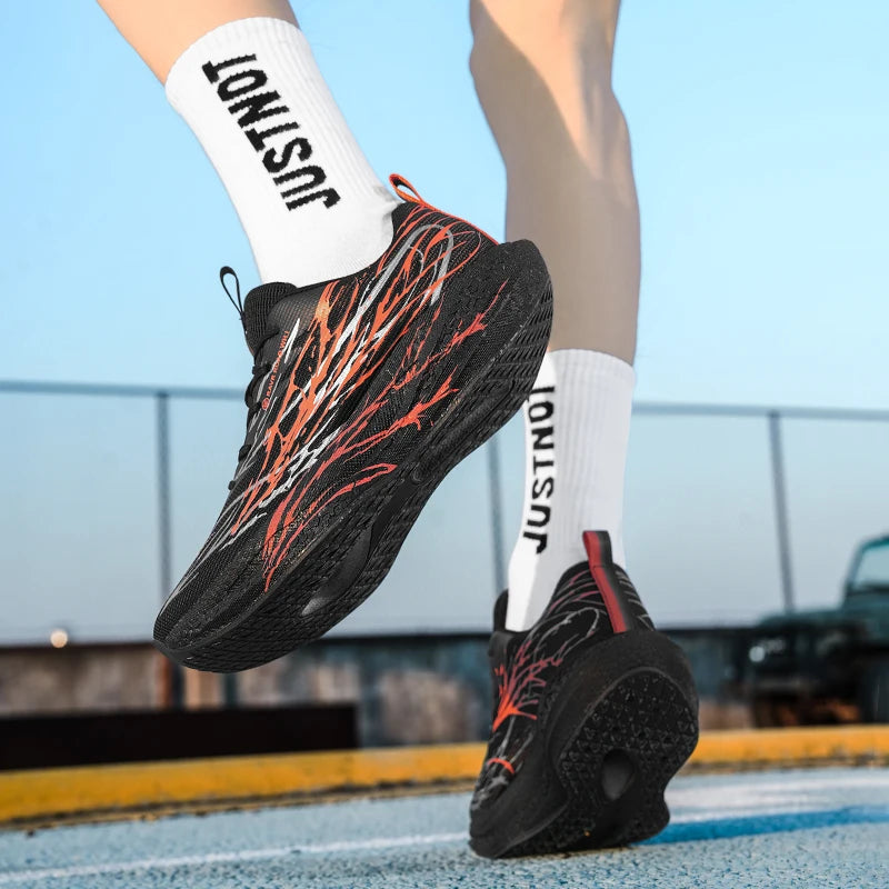 Wide Toe Box Running Sneakers Thick Cushioned Sole Lightweight Anti Slip for Men Women Gym Fitness Jogging shoes