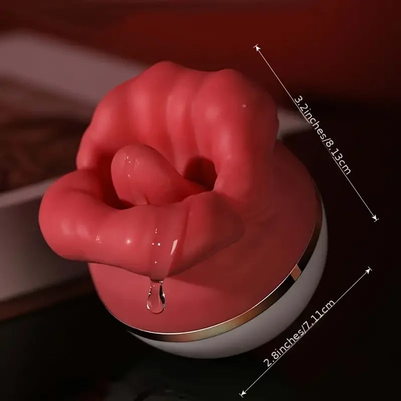 1pc Rose Red Lips Vibrator Vagina Tongue Clitoral Stimulator g-spot Massager Female Masturbator Adult Erotic Products