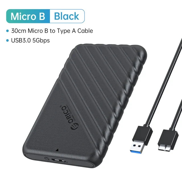 ORICO  2.5" External Storage HDD Case MicroB USB3.0 to SATA 5Gbps HDD SSD Hard Drive Enclosure Support UASP for PC Laptop