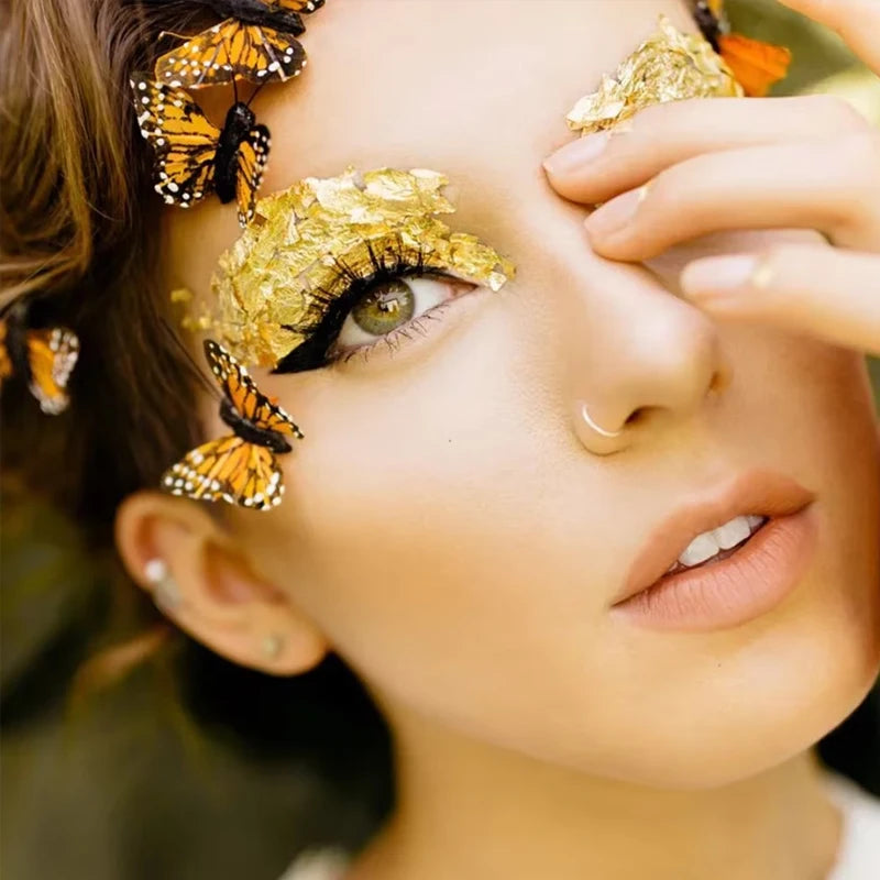 10Pcs 24 k Genuine Gold Foil Paper In All Sizes Content Real Gold Foil Leaf For Craft Decoration Skin Beauty