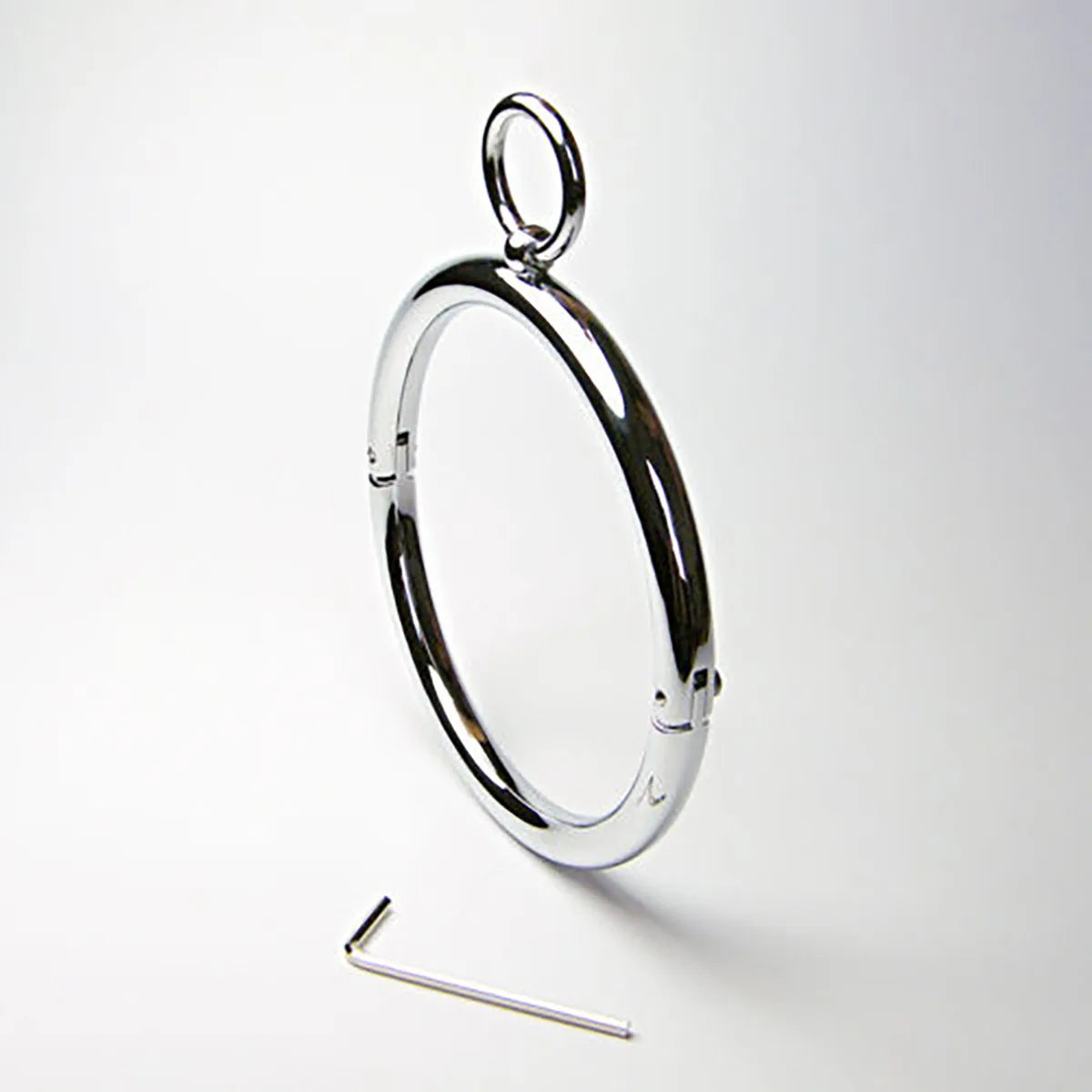 New Metal Male Female Lockable Slave Neck collar Hex wrench Restraint Bondage Locking Choker O-Rings Chain Leader SM Couple Game