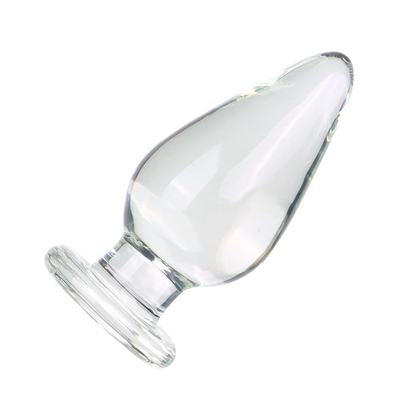 5cm Diameter Transparent Glass Large Anal Plug, New 18+Adult Sexual Product Pleasure Masturbation Massager, Prostate Stimulation