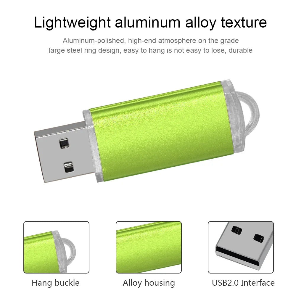 USB Flash Drives 64GB 32GB TYPE-C Metal 16GB USB 2.0 8GB Black 4GB Memory Stick U disk Pendrive for Business Gift
