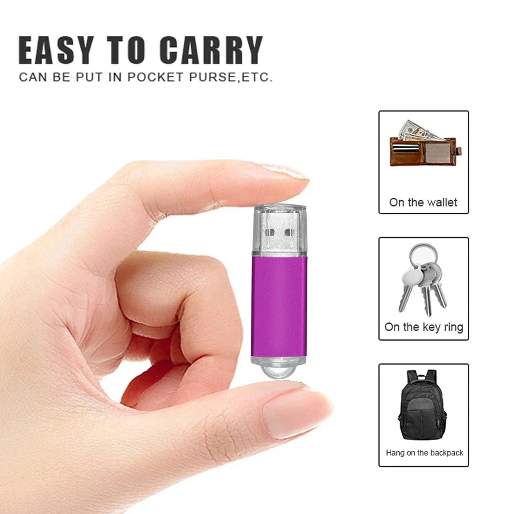 USB Flash Drives 64GB 32GB TYPE-C Metal 16GB USB 2.0 8GB Black 4GB Memory Stick U disk Pendrive for Business Gift