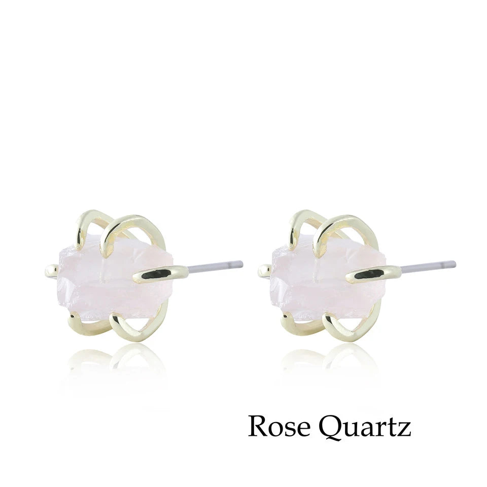 Natural Stone Stud Earrings: Earthy Elegance Handcrafted Beauty Versatile Style Perfect Accessory for Any Occasion