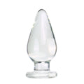 5cm Diameter Transparent Glass Large Anal Plug, New 18+Adult Sexual Product Pleasure Masturbation Massager, Prostate Stimulation