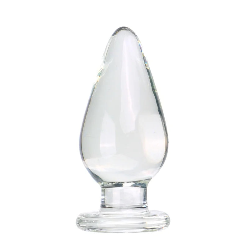 5cm Diameter Transparent Glass Large Anal Plug, New 18+Adult Sexual Product Pleasure Masturbation Massager, Prostate Stimulation