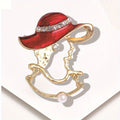 Exquisite Beauty Enamel Brooch Badges For Women Elegant Creaive Crystal Pins