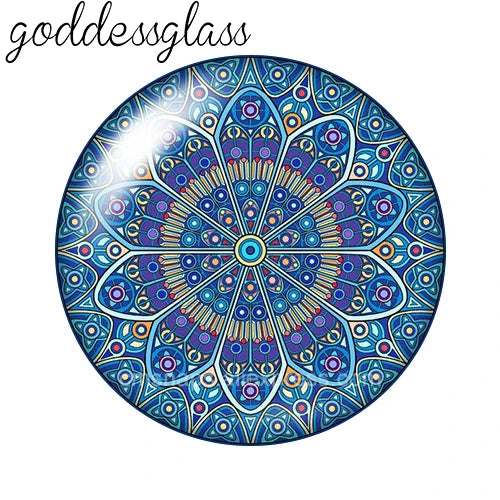 Beauty Fashion Patterns Flowers Bohemian 10pcs 12mm/18mm/20mm/25mm Round Photo glass cabochon demo flat back Making findings