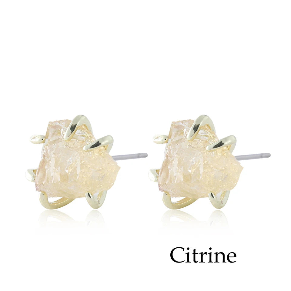 Natural Stone Stud Earrings: Earthy Elegance Handcrafted Beauty Versatile Style Perfect Accessory for Any Occasion