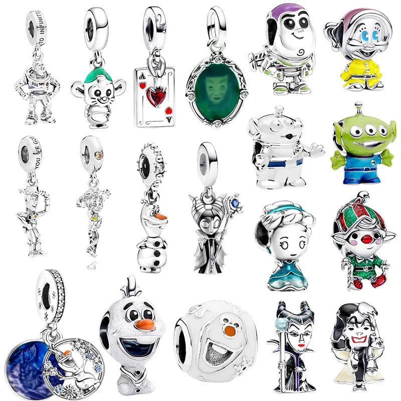 New Original now Treasure Buzz Lightyear Sleeping Beauty Pendant Charms Beads DIY Women Jewelry Gift Beads Fit Bracelet