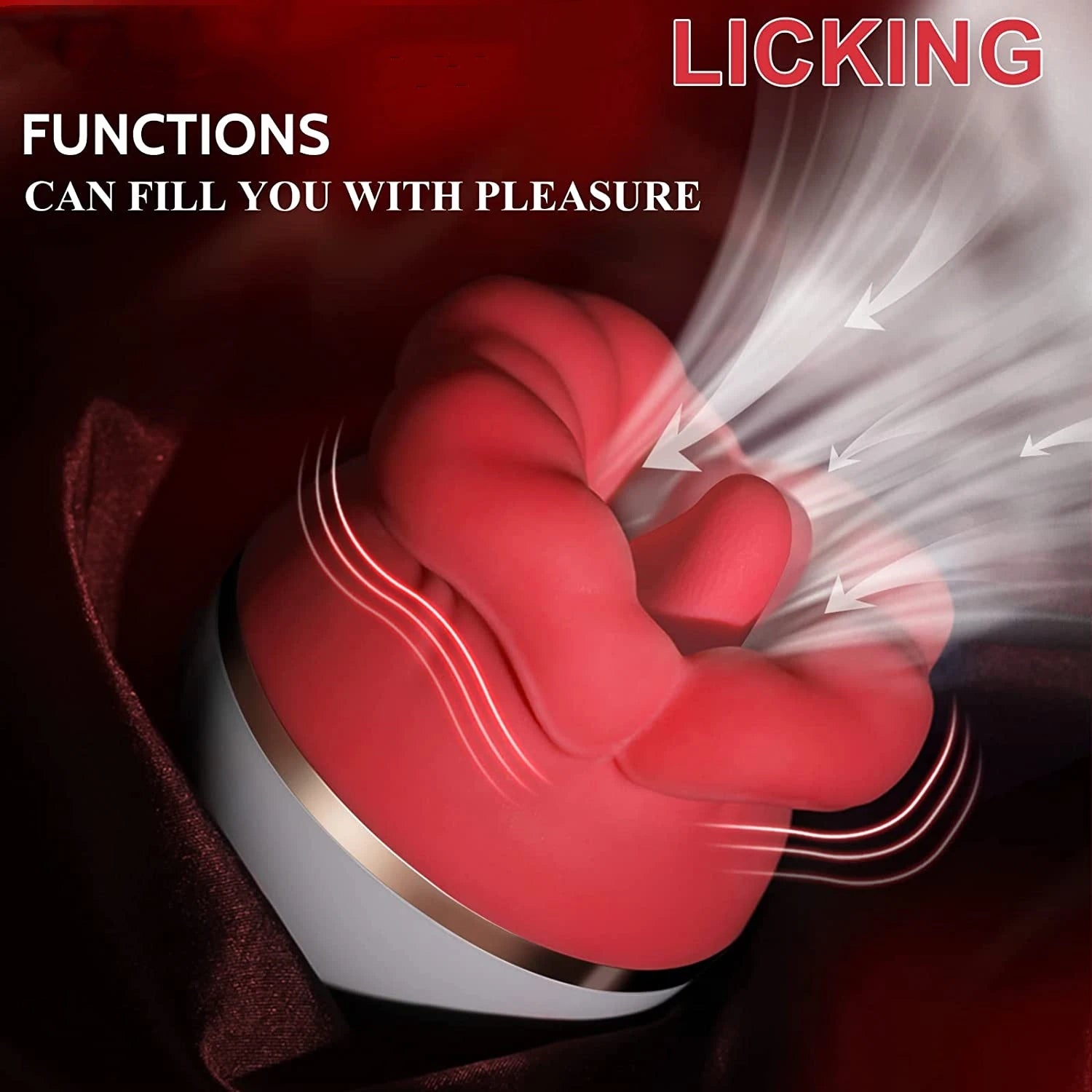 1pc Rose Red Lips Vibrator Vagina Tongue Clitoral Stimulator g-spot Massager Female Masturbator Adult Erotic Products