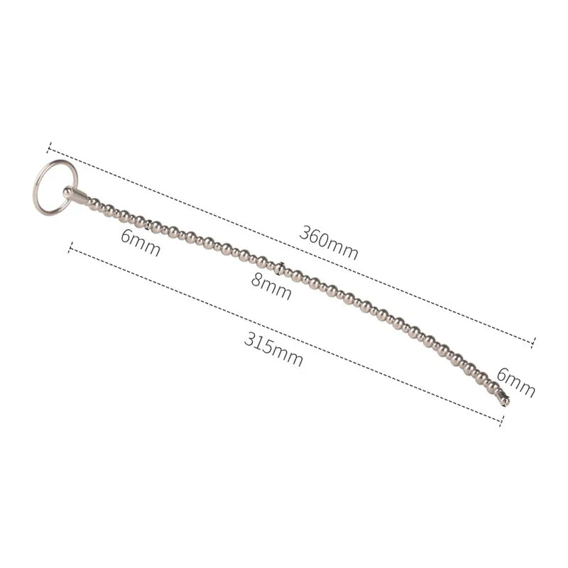 Runyu Horse Eye Stick Masturator Stainless Steel Urethral Pulling Beads Sm Urethral Catheter Metal Penis Plug Adult Stimulator