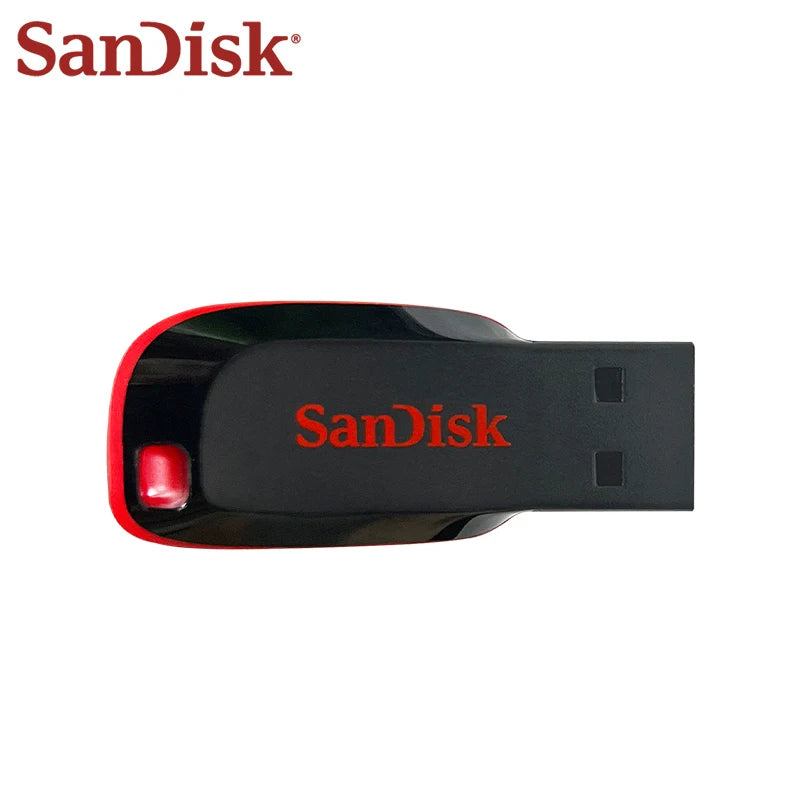 SanDisk Cruzer Blade USB 2.0 Flash Drive CZ50 16GB 32GB 64GB 128GB Original Pendrive Memory Stick for Computer
