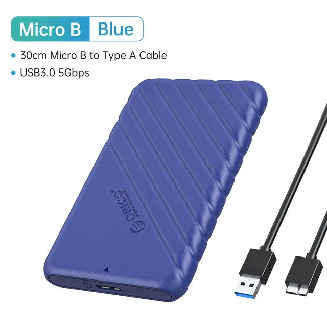 ORICO  2.5" External Storage HDD Case MicroB USB3.0 to SATA 5Gbps HDD SSD Hard Drive Enclosure Support UASP for PC Laptop
