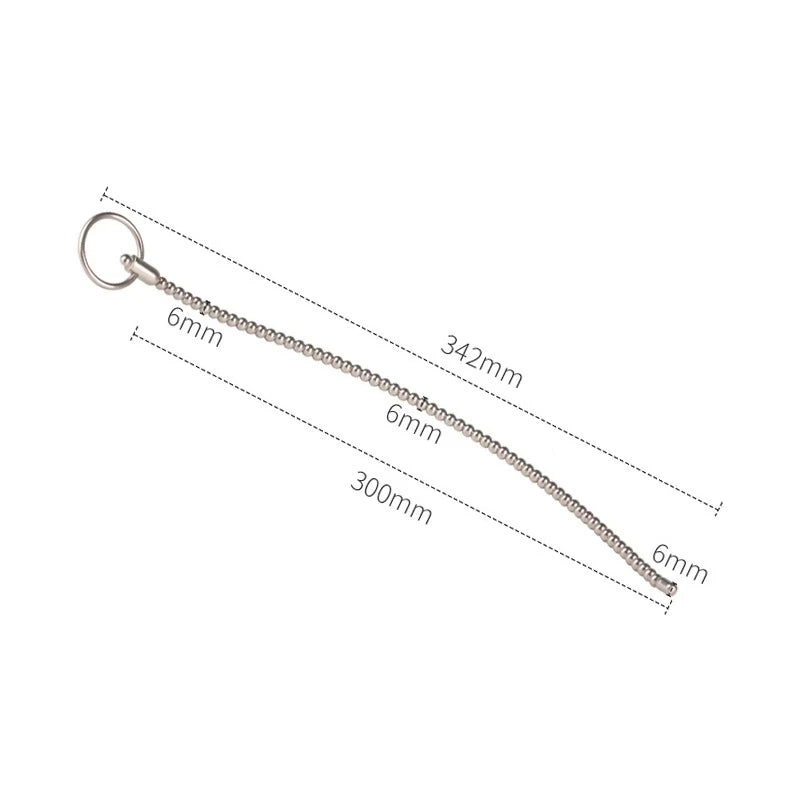 Runyu Horse Eye Stick Masturator Stainless Steel Urethral Pulling Beads Sm Urethral Catheter Metal Penis Plug Adult Stimulator